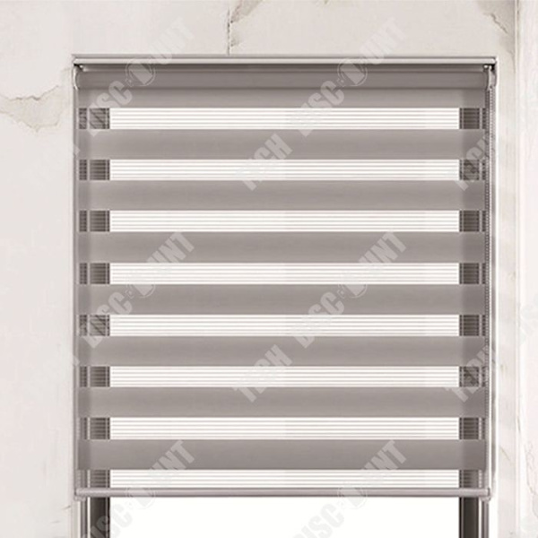 TD® Set med 2st Zebragardiner 55*170cm Badrumsgardiner Sträckta rullgardiner Badrumsmörkläggningsgardiner Grå