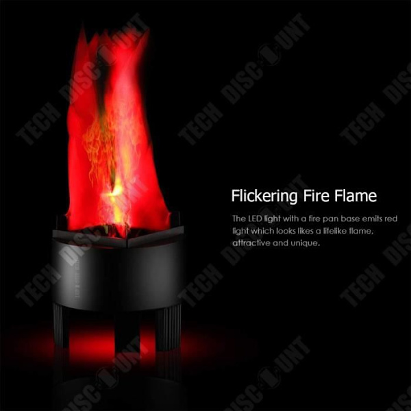 TD® Lumière flamme scene dekorationer til halloween LED lampe bar lys elektronisk glødende effekt stof flammer ild natur dé