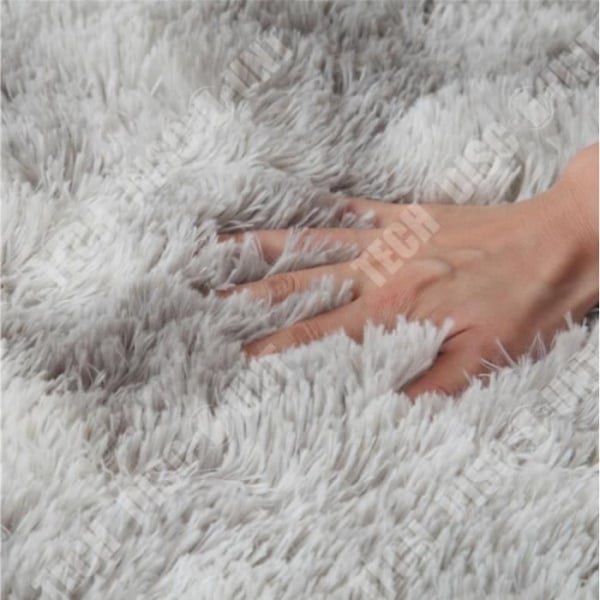 TD® Grå ullmatta 60*120 cm Mjuk och fluffig oval matta