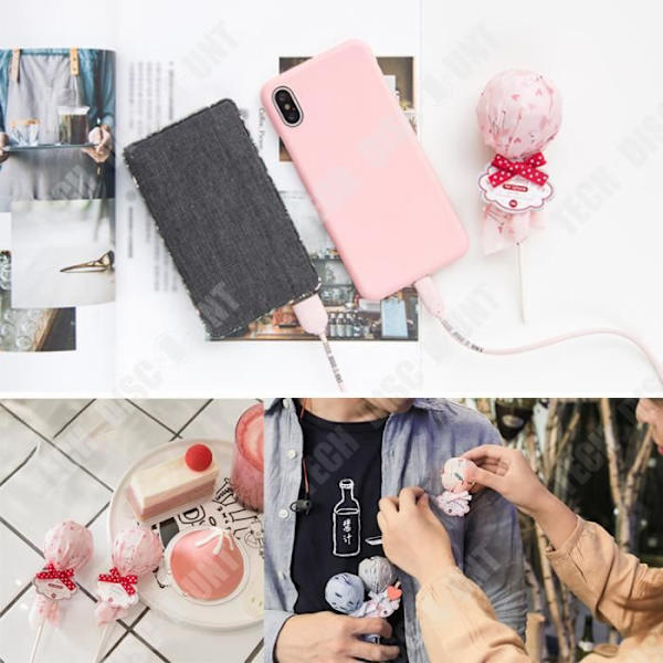 TD® Original USB opladningskabel slik søde pink data iphone nuttet hurtig opladning kraftfuld strømkilde