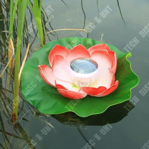 TD® Outdoor Pond Float Light Solar Lotus Light Trädgård Villa Innergård Önskar Lotus Leaf Light