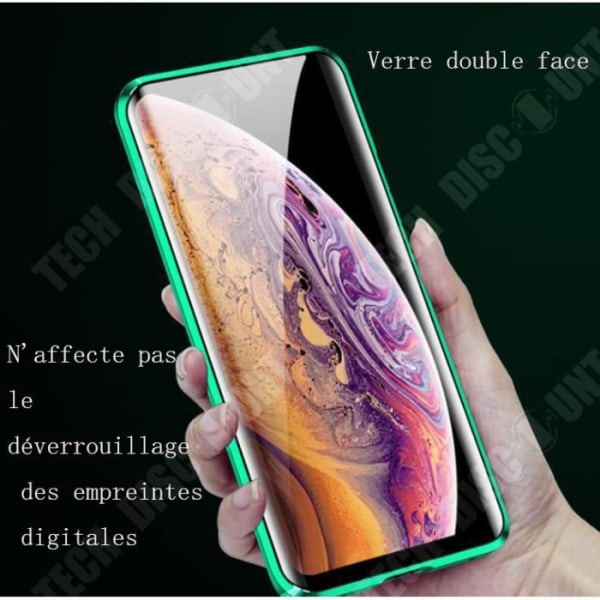 TD® Lämplig för Apple iPhone12 dubbelsidigt högupplöst glas Magneto mobiltelefonfodral1 grönt magnetfodral