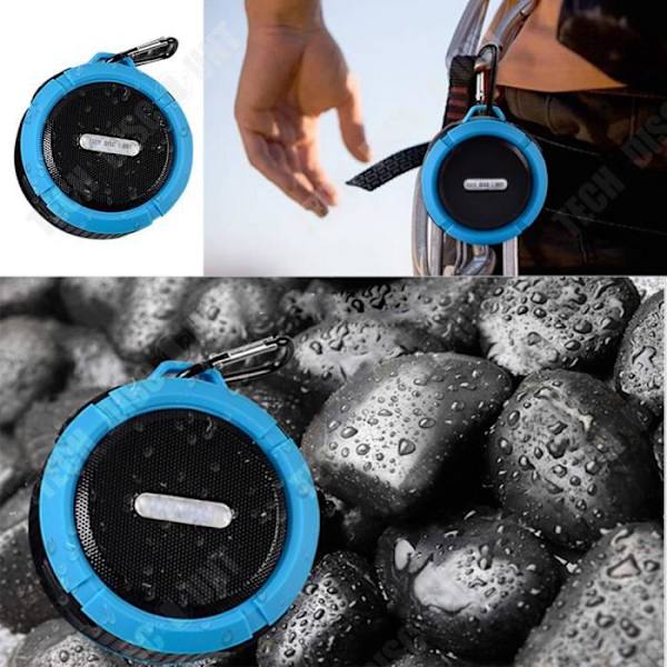 TD® Langaton Bluetooth-kaiutin, jossa on tehokas imukuppi, vedenpitävä, urheiluun, retkeilyyn ja kylpyhuoneeseen, kestävä handsfree.