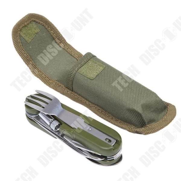 TD® Udendørs LED Service / Lys i Rustfrit Stål Camping Service Gaffel Ske Kniv Sæt Åbner