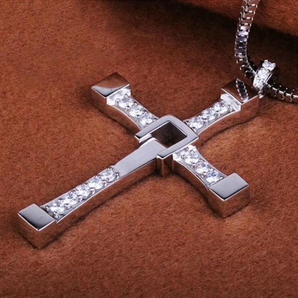 Fashion The Fast and The Furious Dominic Toretto's Cross Pendant Chain Halsband