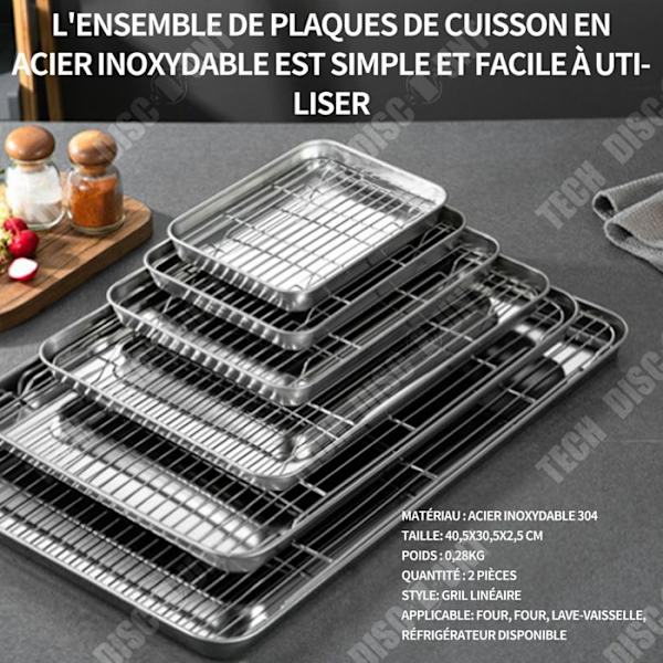 TD 2 kpl Jäähdytysmatto 40.5x30.5x2.5cm Ruostumaton teräs 304 Neliömäinen ulkogrilli Grillitarvikkeet Grillausmatto