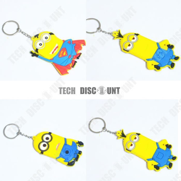 TD® Despicable me minion nyckelring kreativ lås häng söt tecknad gul liten original metall hemmabil