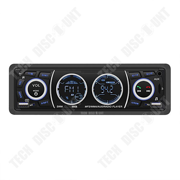 TD® Bluetooth-auto radiotaulukko 12V universaali auto MP3-soitin bluetooth handsfree plug kortti USB-radio musta