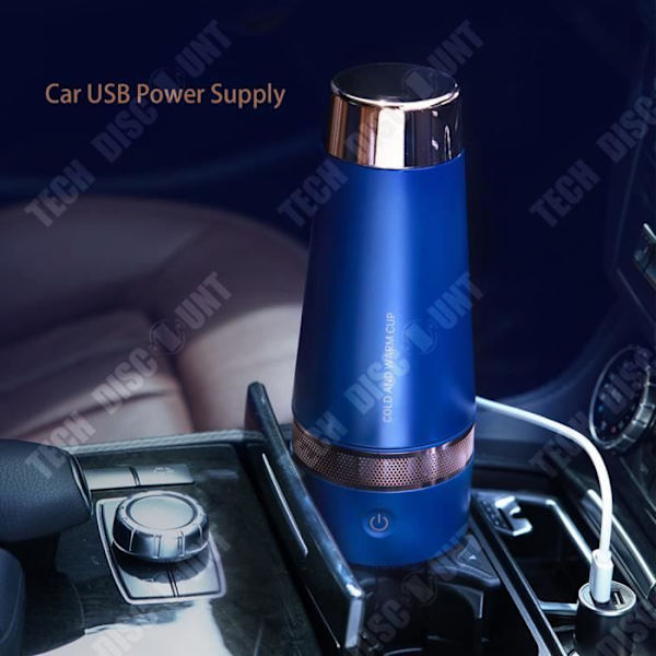 TD® Bärbar USB Isoleringskopp Kylning Smart Cup Kylning Varm Hem Bil Isoleringskopp Rostfri stålmugg