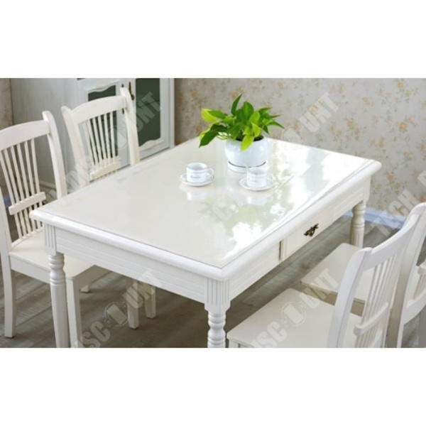 TD® Gennemsigtig PVC Borddug Hjem Deko til Beskyttelse mod Pletter 60 x 120 cm