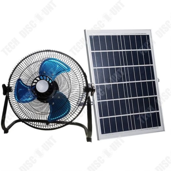 TD® Solar fläkt laddningsfläkt hem stor vind utomhus portabel 12 tum camping sol laddningsfläkt