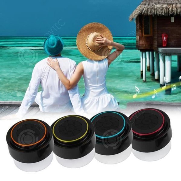 INN® Bluetooth-kaiuttimet suihku handsfree soitto musiikki imurointi langaton kaiutin - musta ja punainen