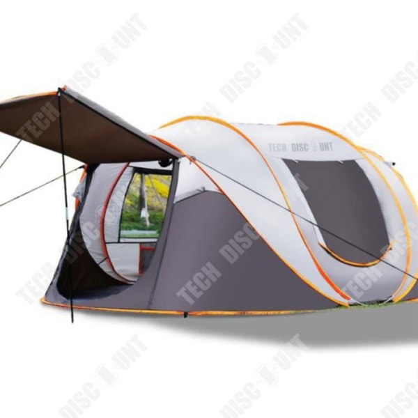 TD® Utetält helautomatiskt snabböppning 3-4 personers tält regntätt strandcamping camping utomhustält