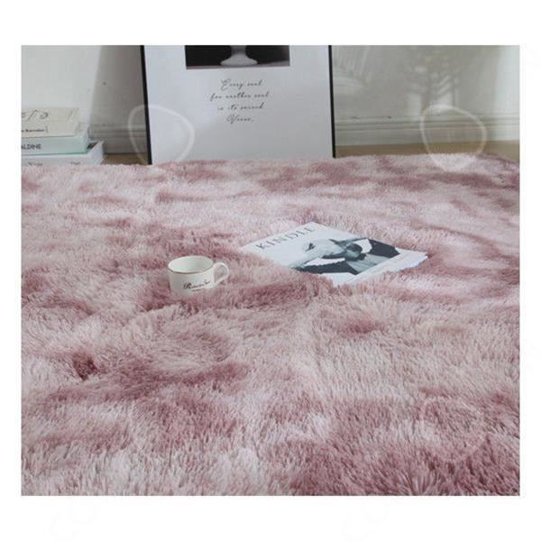 CONFO Halkfri mjuk sidenullsmatta Modern interiör Silkeslen matta Sovrumsmatta Rosa 100X200CM