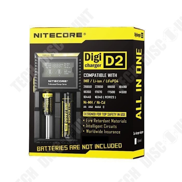 TD® Nopea ja Tehokas Akkulaturi /DIGI CHARGER D2 / Älykäs LCD-näytöllinen laturi / LCD-näyttö LED-valot
