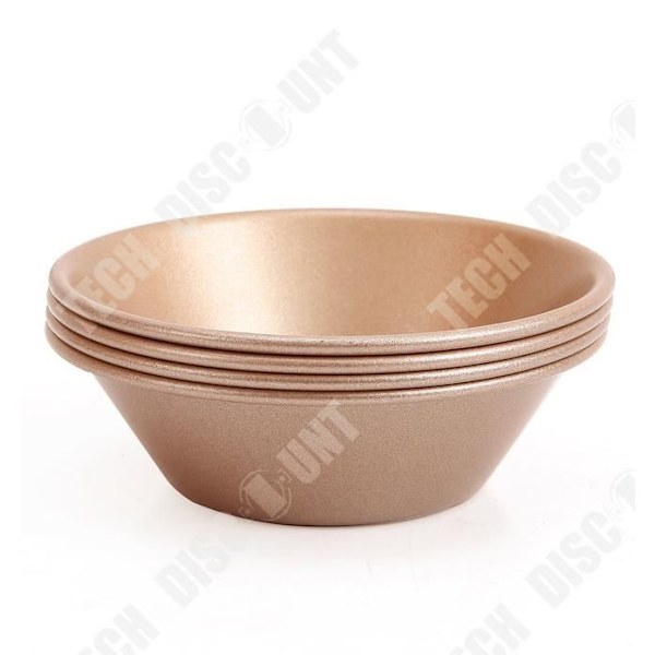 TD® 4 robuste mini ægge-tærteforme i kulstofstål med non-stick belægning, 3 tommer sæt af 4 bageværktøjer