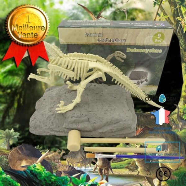C® TD dinosaur skeletal model at samle realistisk legetøj arkæologisk udgravning børn fossiler dreng pige tyrannosaurus konstruktion