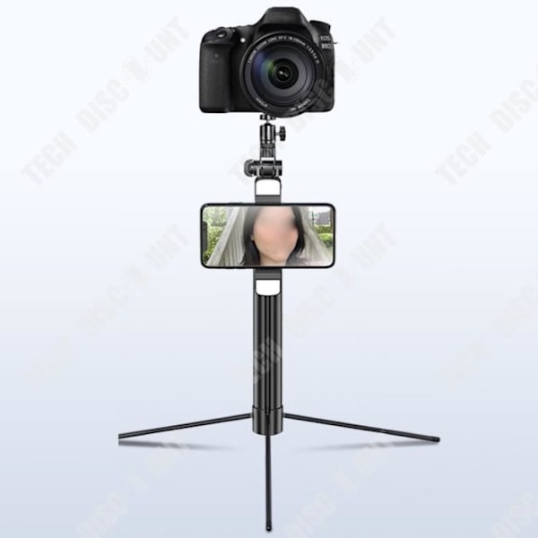 TD® Udendørs Selfie-Stang i aluminium med stativ 1.7m Bluetooth fyldelys fjernbetjening selfie-stang