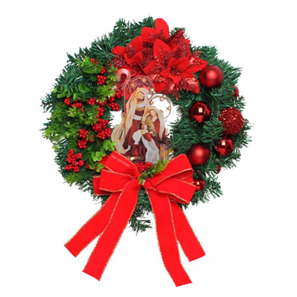 Julkrans - TEKNIKRABATT - Jesus - 40x40CM - Ljusdesign - Sammetsslips