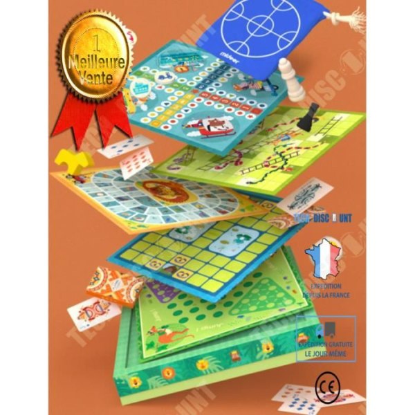 TD® Brädspel 32-i-1 Multi-Function Games Collection för barn