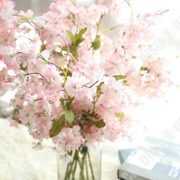 TD® Kunstige Kirsebærblomst indendørs udendørs dekoration have fester bryllup store realistiske blomster realistiske stængler