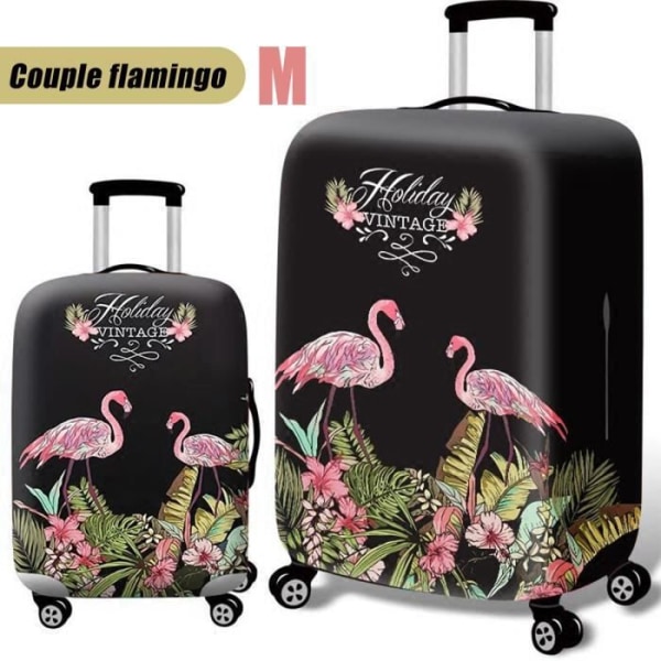 TEMPSA Elastic Travel Bagage Resväska Cover Protection Couple flamingo 22 M