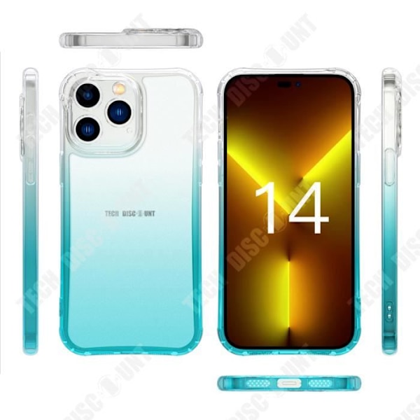 TD® Silikonfodral för iphone14 telefon Hög skyddsnivå Frostat gradient AI fallskydd
