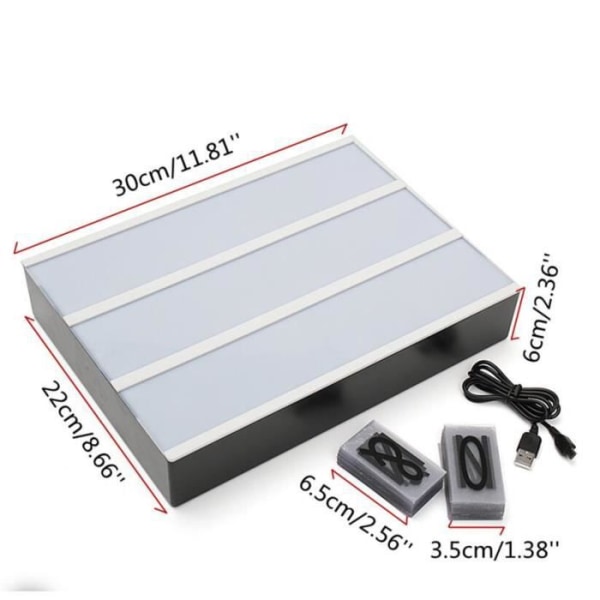 EXBON® A4 LED Cinema Light Box Cinematic Bokstäver Dekor Bröllop Jul