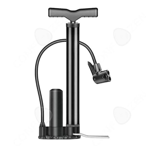 C Pumpe til cykel 50x38x60cm 140PSI hurtig oppumpning af dæk til MTB racercykel bærbar kuglepumpe fodpumpe til cykel sort
