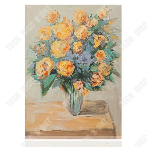 TD® Handmålad oljemålning med blommor tredimensionell konst dekorativ målning enkel oljemålning sovrumsmålning