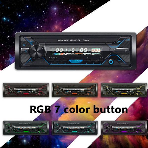 Bilradio - TD - Double-Din - Bluetooth - USB/TF - MP3/WMA/WAV