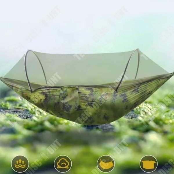 TD® Automatisk Snabböppning Myggnät Hängmatta Utomhus Camping Kamouflage Nylon Hängmatta med Myggnät