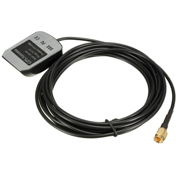 GPS Antenne - NEUFU - SMA Model - 3M Kabel - Frekvens 1575.42MHz - Cirkulær Polarisation Svart