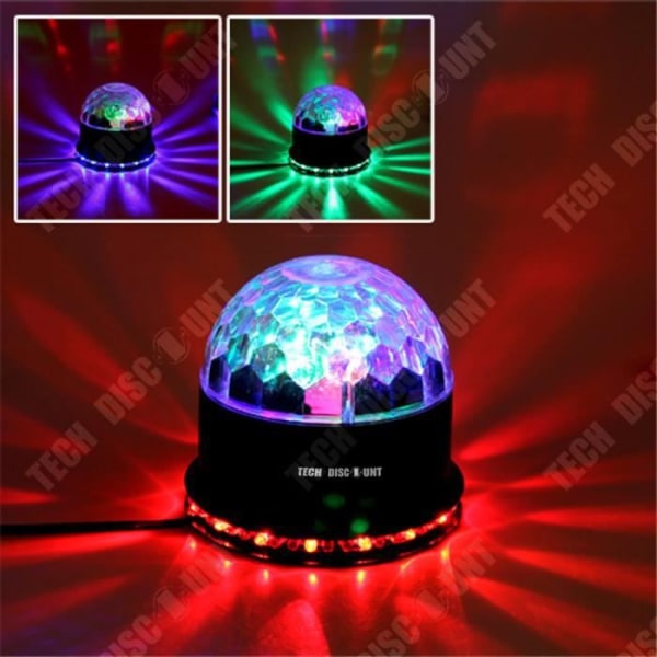 TD® Disco-lampa led färgansluten RGB-projektorlampa atmosfär scenfärg förändras roterande scenbelysning bärbar boll