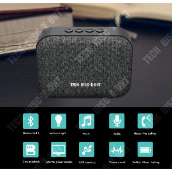TD® Mini Bluetooth-högtalare 400 mah Intelligent brusreducering Stöd TF-kort