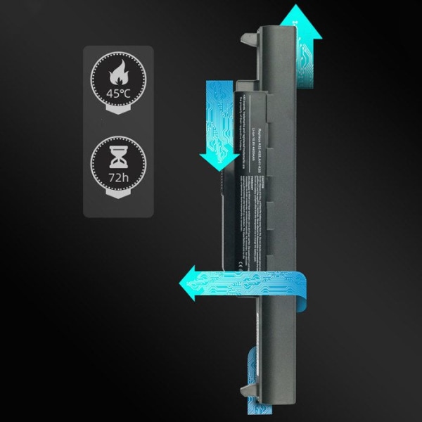 TD® 4400mAh datorbatteri kompatibelt med A32-K55 X75A X75V X75VB X75VC X75VD Hållbar