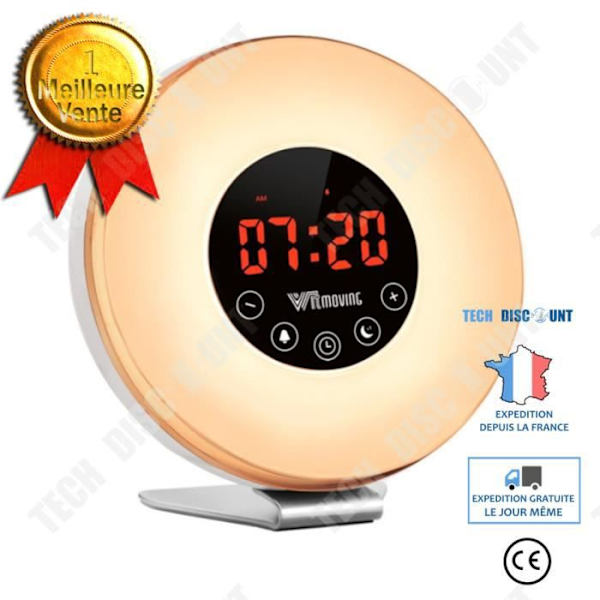 TD® Wake Up Light, FM Radio Wake Up Lamp Nattljus Wake Up Light Sänglampa Soluppgång Solnedgång Simulering Snooze RGB White Ch