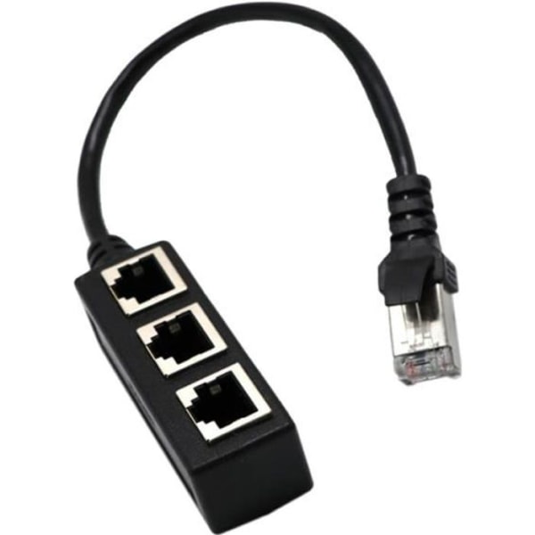 RJ45 Ethernet-jakokaapeli, RJ45 1 uros 3 X LAN Ethernet -jakaja-naisliitin.