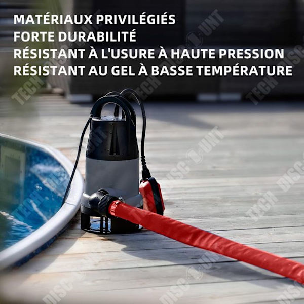 TD Fladtube 38mm rød PVC Længde 20 meter tilbagestrømningsslange Flad tilbagestrømningsslange Flad pumpeslange fleksibel flad slange