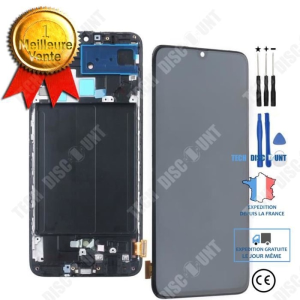 TD® til Samsung Galaxy A70 BERØRINGSSKÆRM LCD Med Sort Ramme + Værktøjskit