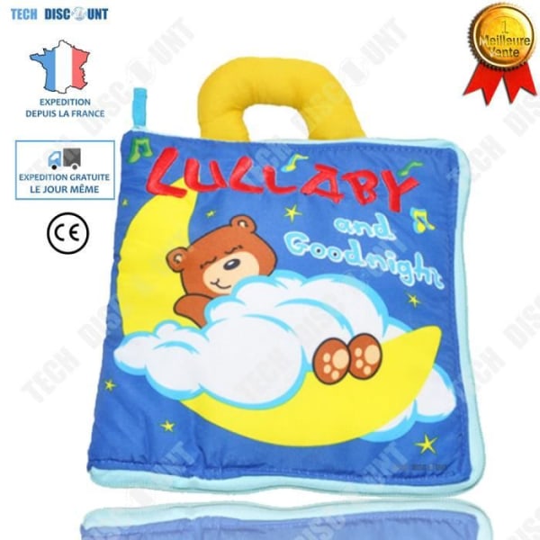 TD® Tygbok för babybarn enkel läsning lärande färger sova barnrum bra kvalitet söta lekfulla spel