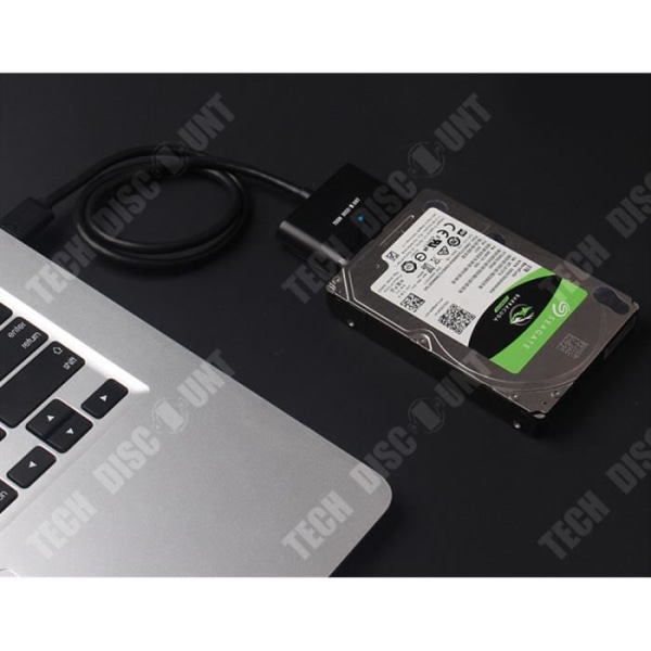 TD® extern hårddiskadapter sata usb hdd optimerad sdd med uasp-stöd svart omvandlare strömförsörjningsstödkabel
