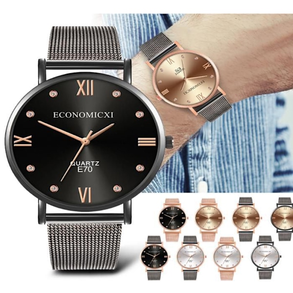 Mode Fresh Business Trend Enkel Mesh Bälte Watch Herr Casual Watch Quartz Watch
