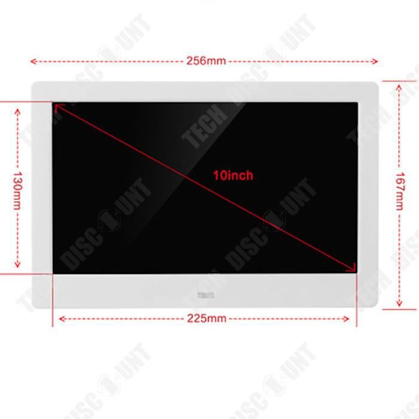 Digitalram - TD® - 10 tum - Upplösning 1024x600 - Ultra tunn - SD/USB-kompatibilitet