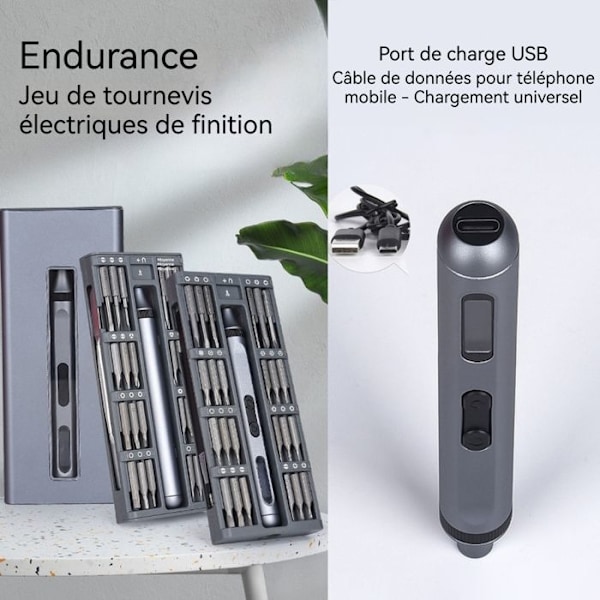 Sähkökruuvinväännin INN® 50 in 1 USB-lataus Monikäyttöinen tarkkuusruuvinväänninsetti Pieni käytännöllinen Sisäänrakennettu magneetti