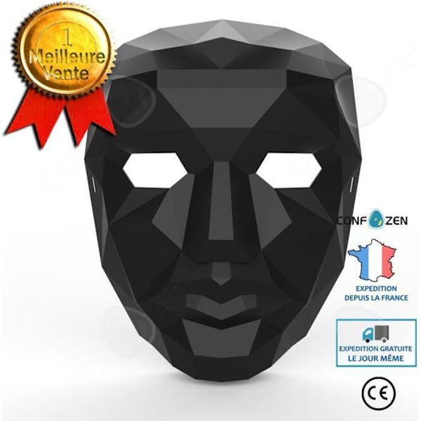 CONFO® Maske Squid Game-BOSS Maske Cosplay Maske Maske BOSS Punainen Vartija Maske Squid Peli Sama Kasvo Maske Musta BOSS Maske Hal