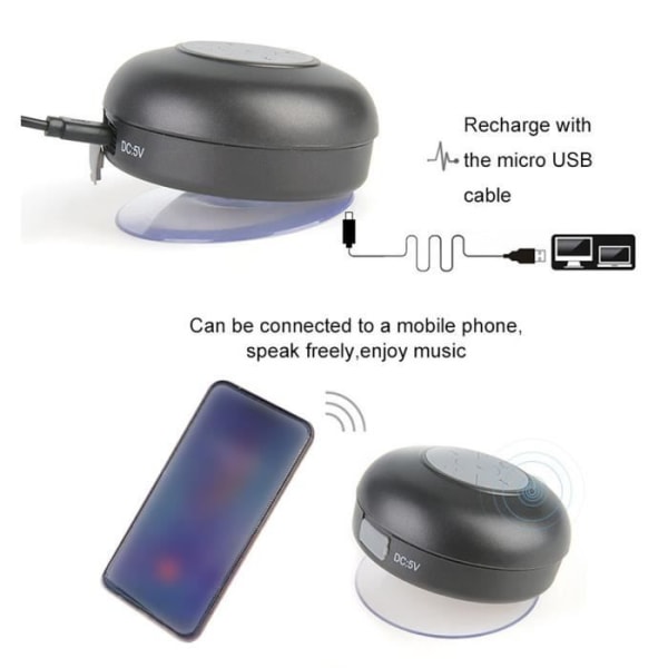 TD® Imukykyinen bluetooth-kaiutin musta