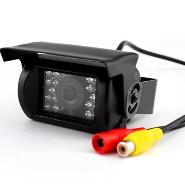 Backkamera 7-tums LCD-skärm, 18 LED IR Night Vision Bakre kamerasats 20m kabel 12V-24V för bussläsarlastbil husbil