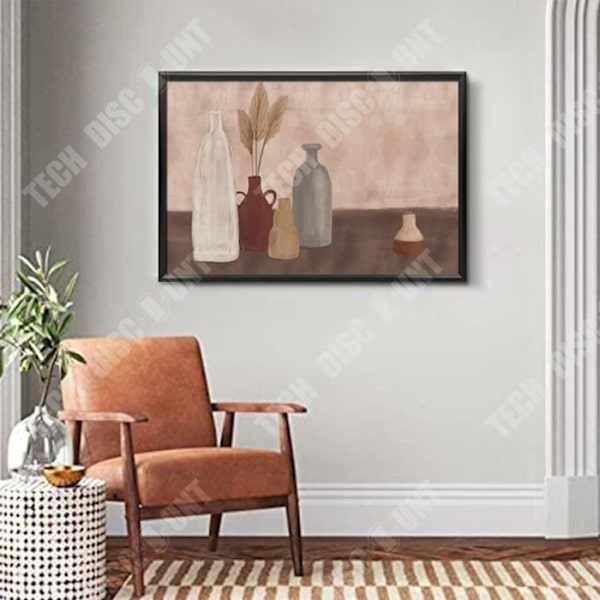 TD® 60*40 CM enkel nordisk retro stil niche maleri dekorativ stue smuk ramme i massivt træ soveværelse maleri