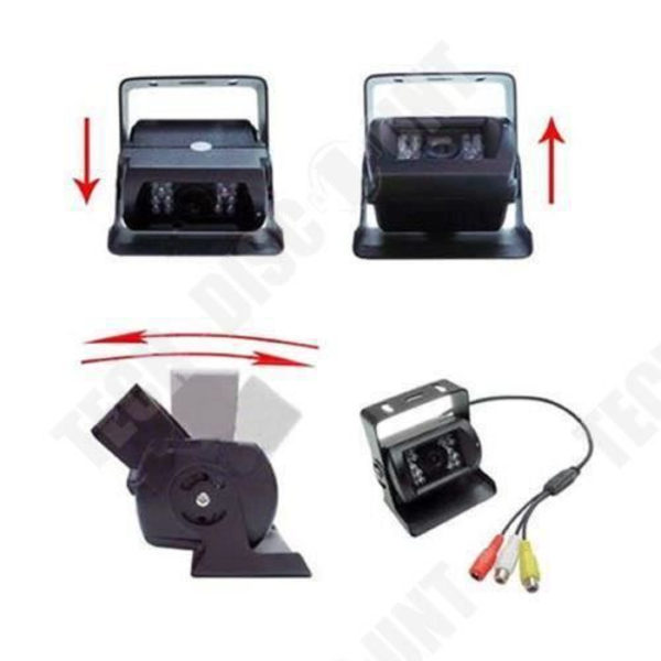 TD® Käännettävä kamera 7" 12-24 V Tiret Tuki LCD-näyttö - Peruutusjärjestelmä Kuorma-auto Bussi - 10 m Videoextensionkaapeli